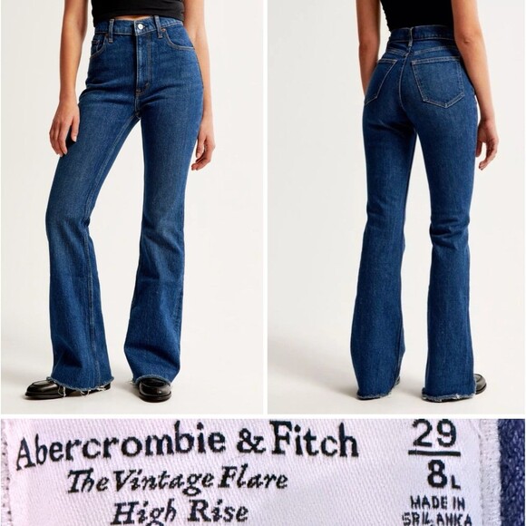 Abercrombie & Fitch Jean high rise The vintage Flare curve love boot size 28 8L